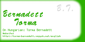 bernadett torma business card